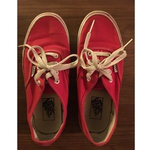 Vans authentic red classic shoes